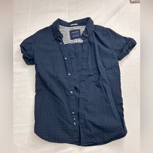 Denim & Flower Navy Polka Dot Button Down Shirt